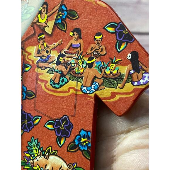 Set Of 8 Island Heritage Hawaiian Shirt Shaped Aloha Themed Cork Backed Coasters - Picture 9 of 13